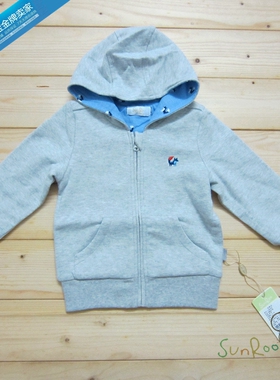 【三折】阳光鼠童装正品男童连帽春秋外套 宝宝拉链卫衣特价80码