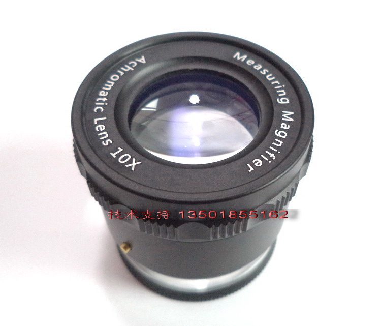 日本进口光学 10倍圆筒可调带灯 LED 刻度放大镜机械印刷1002-10X