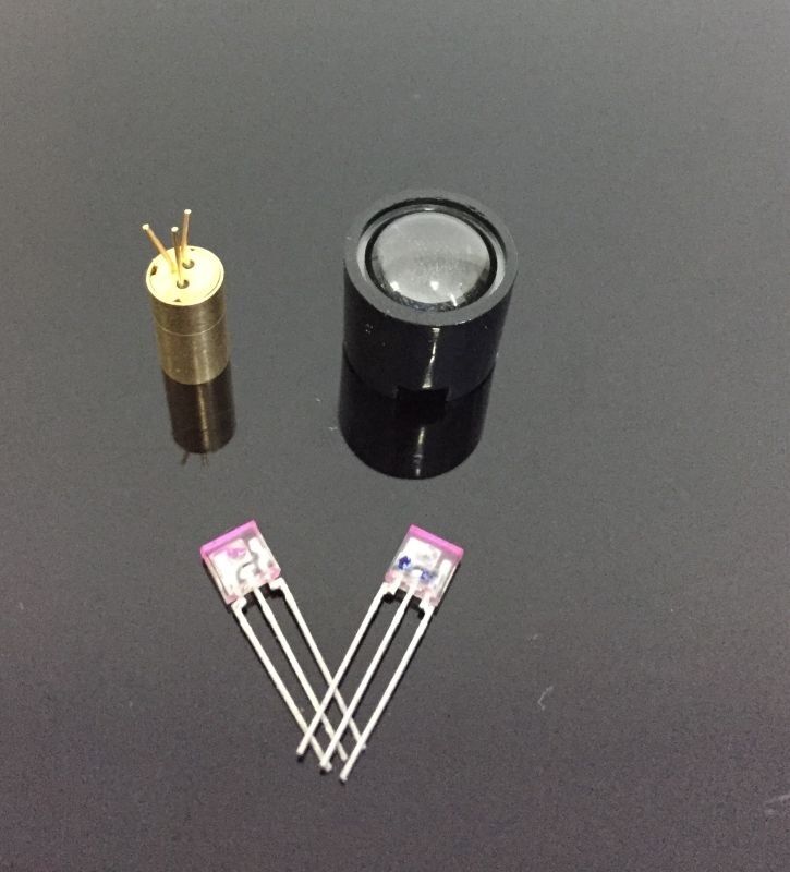 激光传感器套件反射对射接收管调制管透镜 四件套 工业级别