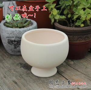 满99元包邮 新品白陶花盆 透气盆 创意酒杯盆  多肉盆 DIY 小清新