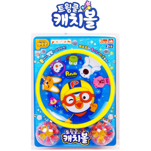韩国进口正品 PORORO小企鹅 粘靶球吸盘球抛接球儿童玩具亲子玩具