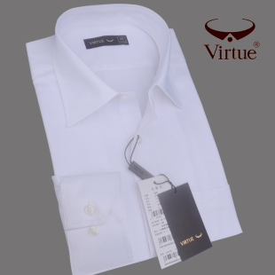 白衬衫 富绅春秋季 男士 长袖 商务休闲提花暗纹纯色棉质抗皱