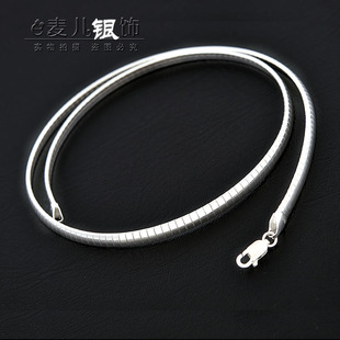 925银项圈女 生日礼物首饰 纯银锁骨项链蛇骨扁项圈情侣短项链时尚