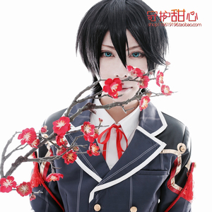 {甜心家}刀剑乱舞/堀川国広/堀川国广/黑色收脸现货cosplay假发