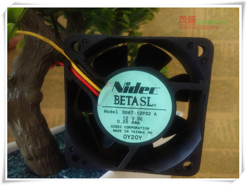 原装Nidec D06T-12PS2 A 12V 0.25A 3线变频器/机箱等多功能6厘米