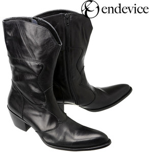 欧版高跟尖头男士牛皮靴子男鞋舞台夜店发型师英伦个性潮增高男靴