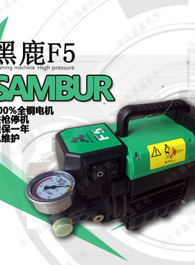 黑鹿F5型铜芯手提高压清洗机220V便携自吸洗车泵全自动智能型
