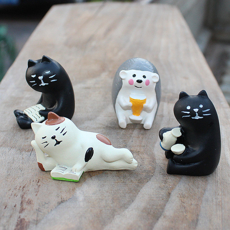 看书啤酒微景观摆件