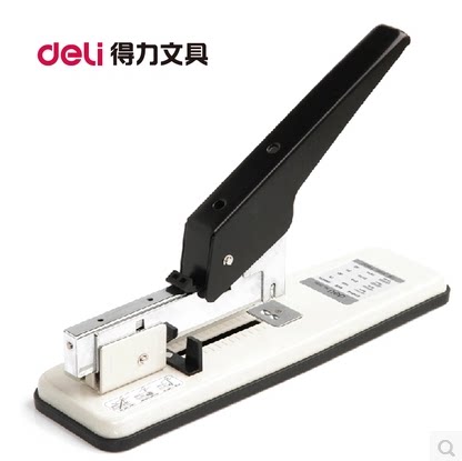 得力0394重型订书机大号钉书机 可订80页 23/10书钉