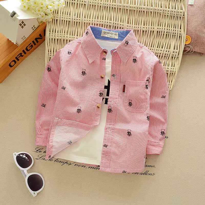 Chemise garcon à manche longue - Ref 2075343 Image 1