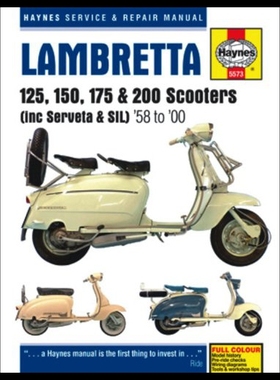 【预售】Lambretta 125, 150, 175 & 200 Scooters: (Includin