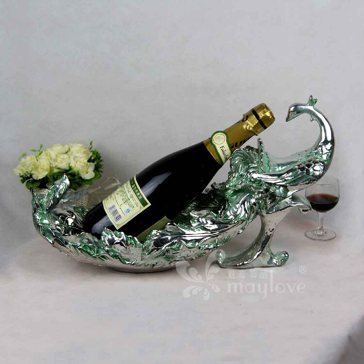 银箔凤凰酒架大号3L洋酒酒座别墅酒窖红酒洋 酒专用 高档礼品摆件