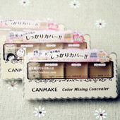 包邮 三色遮瑕膏防晒提亮遮黑眼圈痘印斑点 CANMAKE井田 日本正品