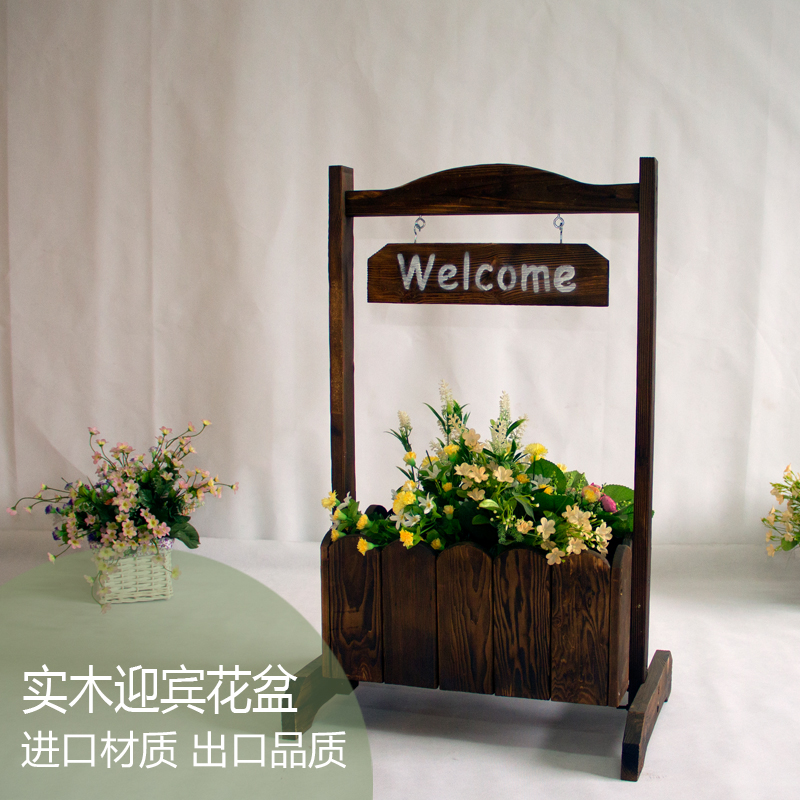 防腐阳台花园户外花盆复古实木