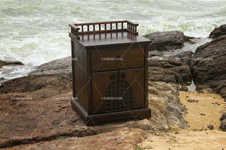 七彩精灵儿童家具地中海系列斗柜储物柜创意实木床头柜斗柜可定制