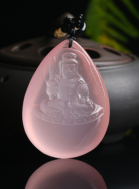 粉晶不动尊菩萨属鸡守护神吊坠