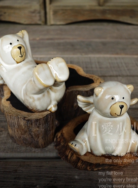 天使日式风趣味陶瓷摆件