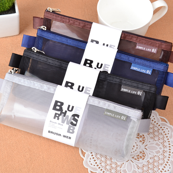 巨门gimen考试透明笔袋网纱材质