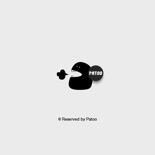 【PATOO怕痛】原创防水纹身贴 哈！Ha! 小怪物 黑白可爱创意礼物