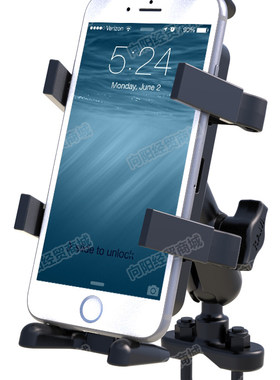 RAM-Mount RAM 通用U型摩托车手机台对讲机支架千足虫Finger-Grip