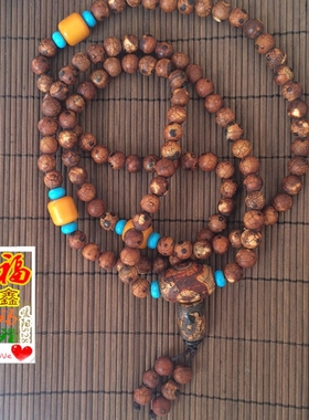 阜新福鑫玛瑙火烧纹藏式项链 文理独特 款式粗犷 尽显男人本色