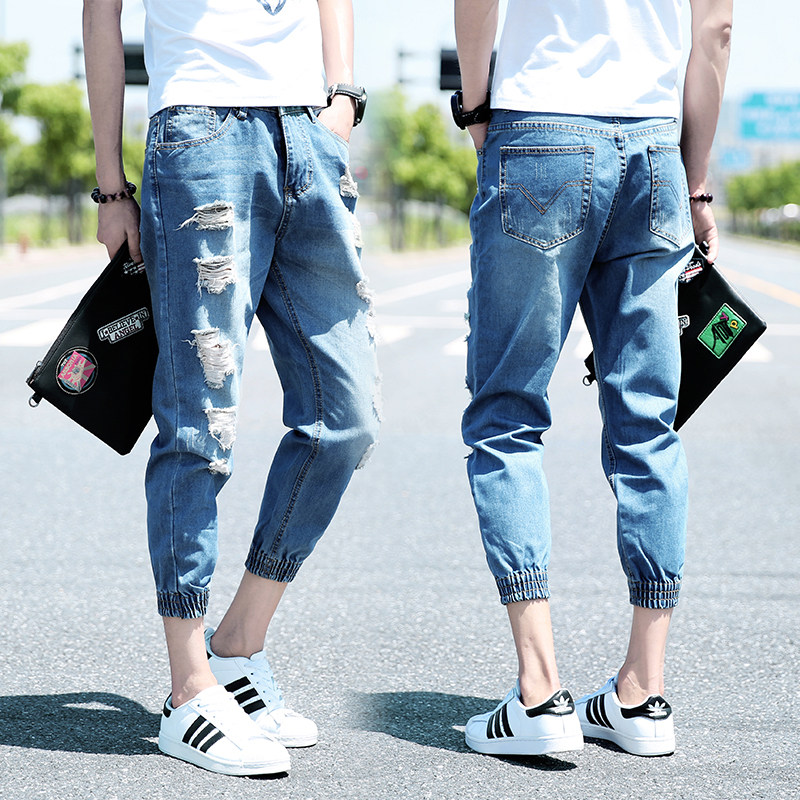 Jeans pieds Slim pour été - Ref 1463346 Image 1