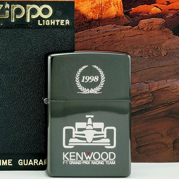 原装正品zippo打火机 1998年FA赛车黑冰健伍限量版定制机美国正版