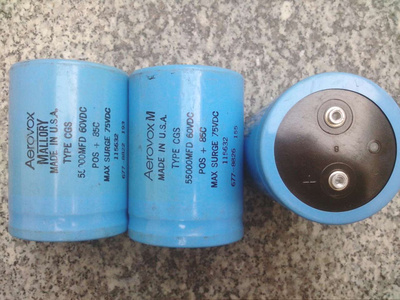 美国Mallory 摩罗利  60v 55000uf 螺丝脚发烧滤波电容