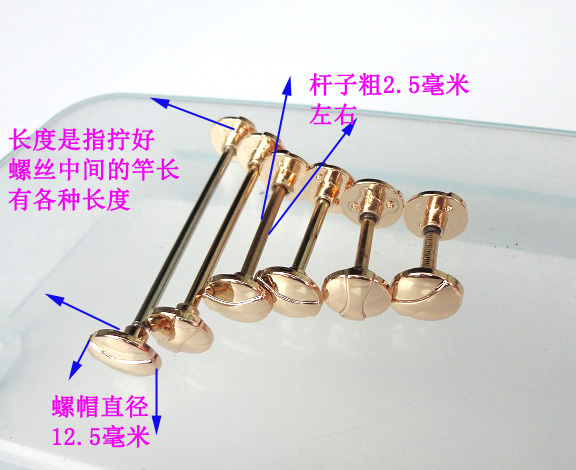 条纹钉车轮配件真皮手袋配件挎包铆钉玫瑰金色五金包带螺丝钉杠铃在类目 服饰配件/皮带/帽子/围巾, 鞋包/皮带配件, 包配件, 拎环中 - 来自Buy2taobao.com提供专业的淘宝代购服务