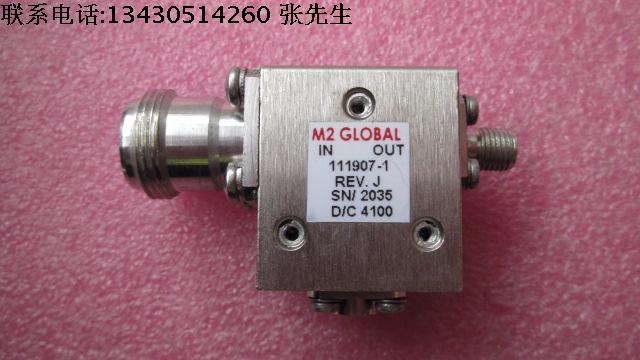 美国HARRLS进口 111907-1 3.3-4.6GHz SMA-N RF 射频微波同轴隔离器  质量包好，包能用  可提供详细测试图 请放心购买  频率范围：3.3-4.6GHz  插损:＜0.8dB，  隔离度.:＞20dB，  VSWR:＜1.35，SMA接头