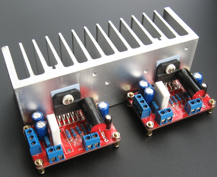 【正龙】 LM3886功放板 纯后级立体声 BTL可达180W 带散热器 成品