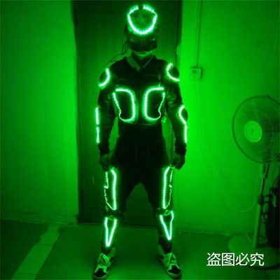 led彩色发光盔甲夜店酒吧演出