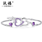 Stacy Wolff 925 silver bracelet ladies Korean couple jewelry heart-shaped jewelry, birthday gift for girlfriend