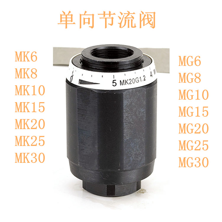 Dekema单向节流阀MK6G MK8G MK10G MK15G MK20G MG6 MG8/10/15/20