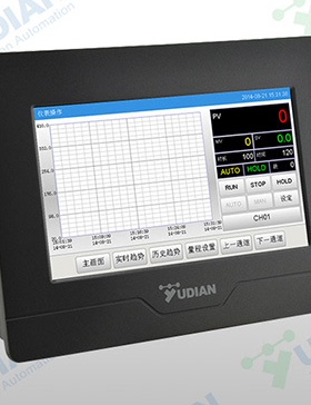 厦门宇电AI-39028多路PID大尺寸触摸操作记录型智能温控器/调节器