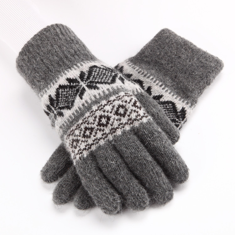 包邮羊毛手套女男冬天分指双层加厚羊绒保暖针织情侣骑车|msdalam kategori Aksesori/Belt kulit/Hat/Muffler, sarung tangan - dari Buy2taobao.com untuk memberikan perkhidmatan ejen Taobao profesional membeli