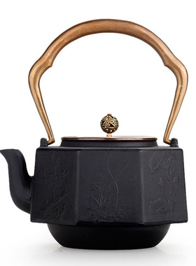 铸铁壶茶馆复古新中式软装饰品样板间售楼处摆件铁茶壶家用烧水壶