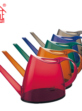 诚信SEISHIN 缤纷塑料浇花家用透明树脂园艺户外便椭圆携洒水壶
