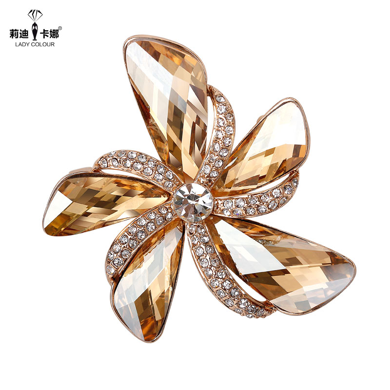 Broche femme LADY COLOUR en cristal artificiel - Ref 1172160 Image 1