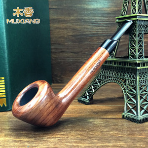 木香 3MM过滤芯烟嘴烟斗 花梨木加拿大式烟斗 加长柄烟斗MX111BH