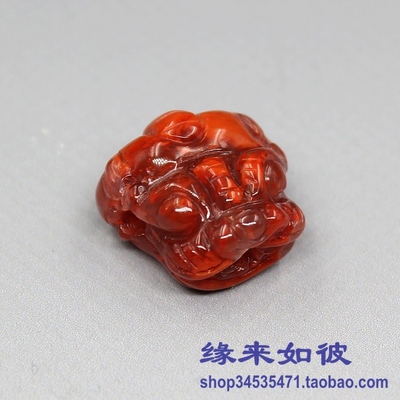 一物一图冰飘火焰纹藏式南红玛瑙