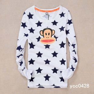 夏季2025女装星星卫衣女圆领长袖时尚学生装青春全棉猴头上衣打底