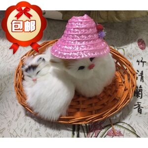 会叫仿真猫咪毛绒玩具动物模型玩偶公仔小猫娃娃送女友生日礼物