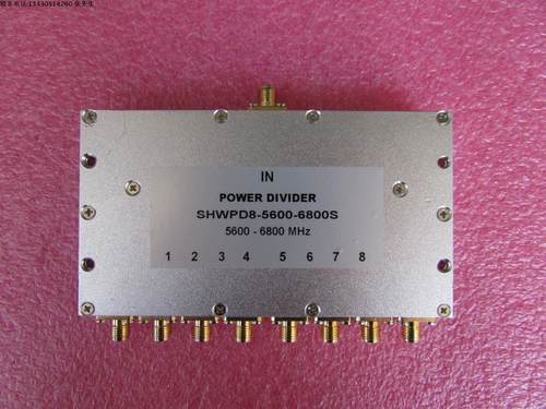 5600-6800MHz 10W SMA RF 射频同轴8路 一分八功分器 频率可定制