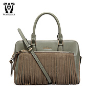 Wanlima/million 2015 fall/winter new style handbag fringed shoulder bags leather handbags fashion handbag