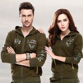 连帽女卫衣66AW279 秋冬长袖 户外陆海空正品 情侣外套拉链开衫