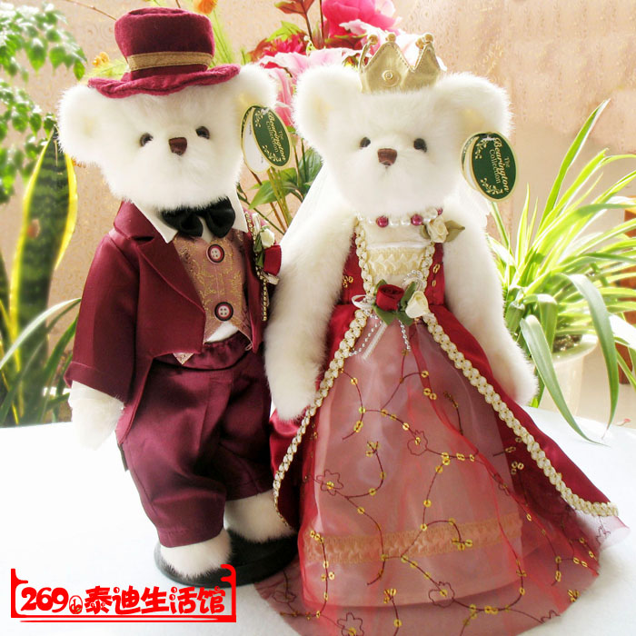 正品teddymanor品牌执子之手与子偕老婚纱熊泰迪熊婚庆熊结婚熊