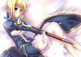 日本动漫海报 圣杯之战命运之夜Fate/stay night动漫装饰画D7730C
