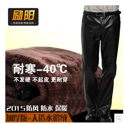 Pantalon cuir homme droit pour hiver - Ref 1493300 Image 1