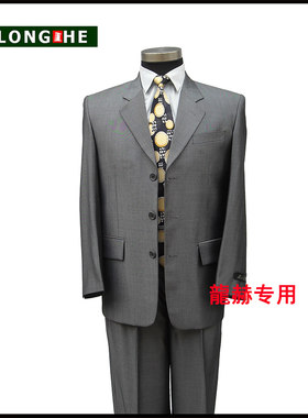 商务休闲纯色毛料加大码西服上衣